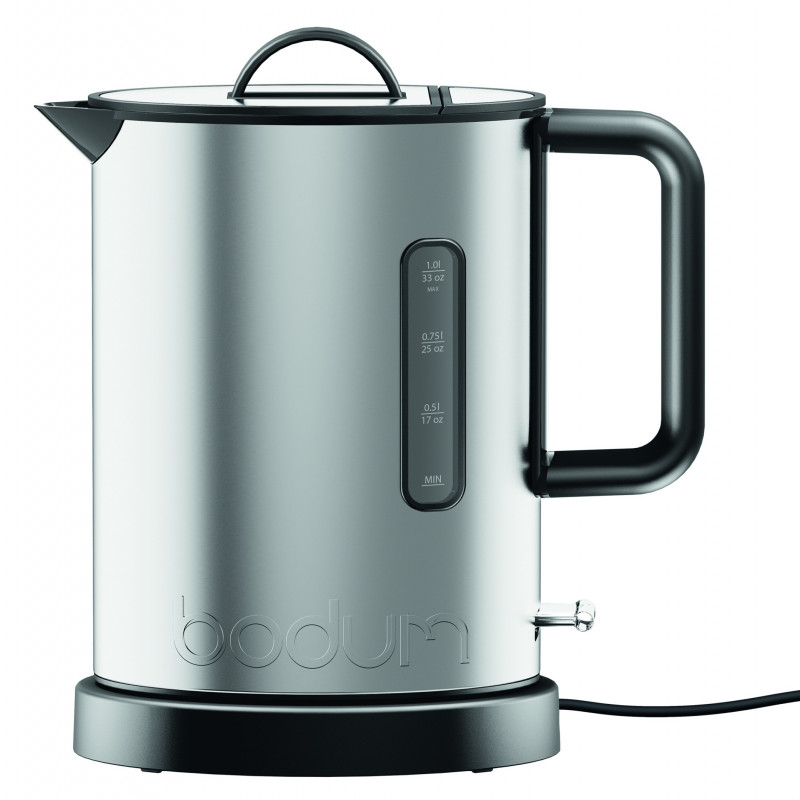 Ibis, bouilloire électrique en inox mat 1 litre par Bodum.