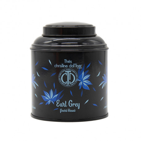 Thé noir Earl Grey Fleurs Bleues en boite laquée - ChrisTine DaTTner Paris depuis 1978