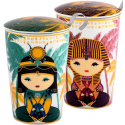 Tisanière Little Egypt 35 cl en porcelaine.