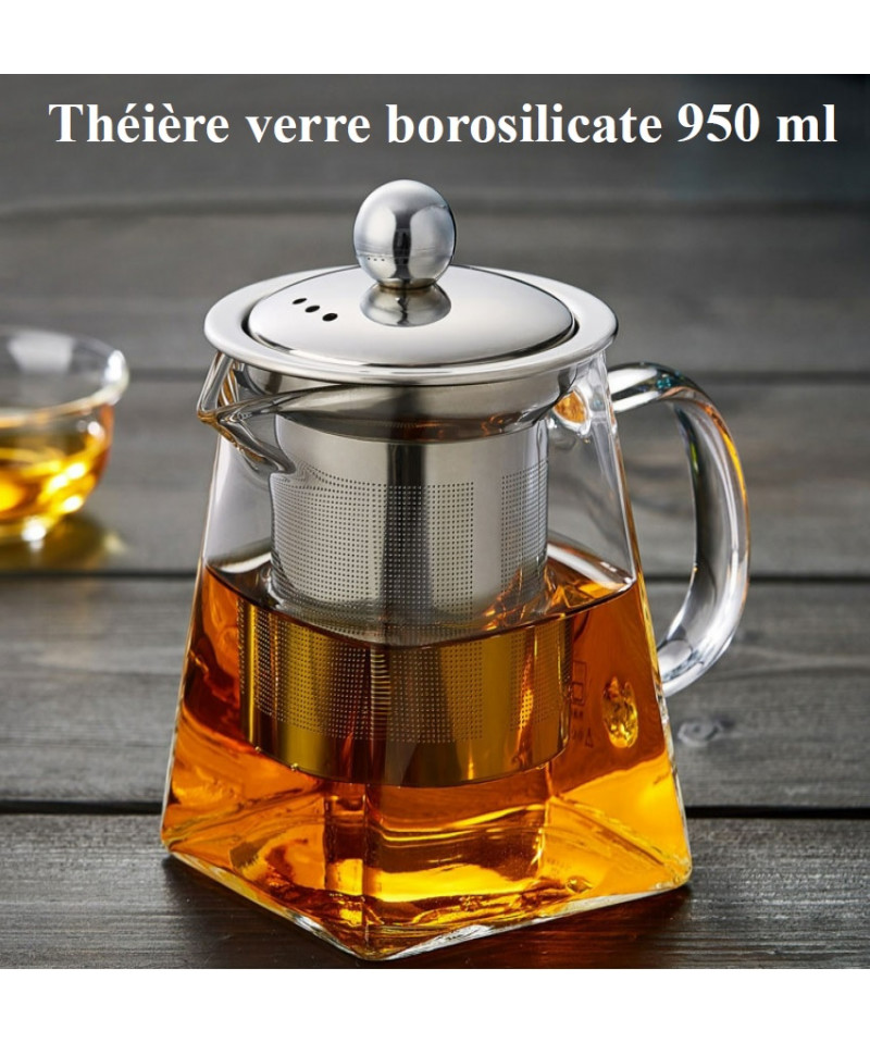 Théière en porcelaine originale - Filtre et couvercle acier inox