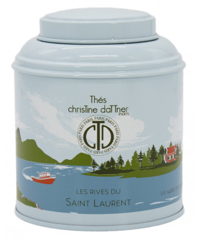 Thé blanc Les Rives du Saint Laurent en boite métal luxe - ChrisTine DaTTner Paris