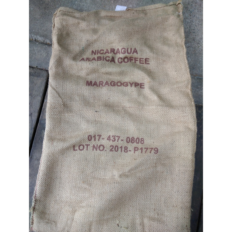 Ancien Sac à Café En Toile De Jute 70kg – Super état, Parfait Pour La Déco Et Le Détournement
