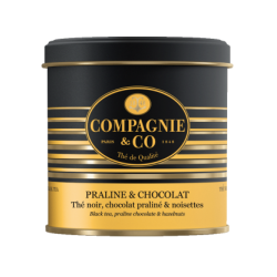 Thé noir Praliné & Chocolat en boite métal luxe - Compagnie & co