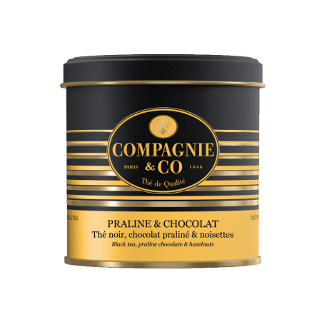 Thé noir Praliné & Chocolat en boite métal luxe - Compagnie & co