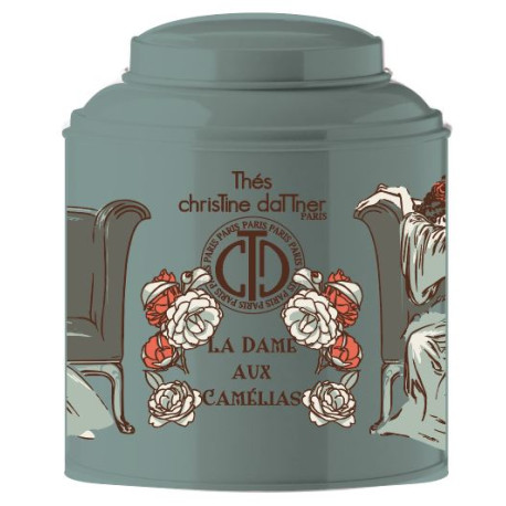 Thé noir la Dame aux Camélias en boite métal luxe - ChrisTine DaTTner
