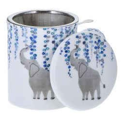 Tisanière " Elephant " en porcelaine avec filtre inox