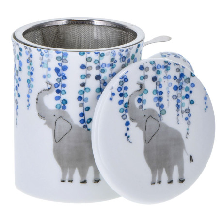 Tisanière " Elephant " en porcelaine avec filtre inox