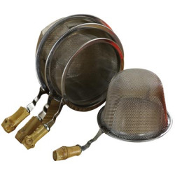 Filtre tamis en inox pour théière avec manche bambou