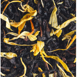 Thé noir de Chine non fumé aromatisé aux fruits de la passion avec morceaux de fruits Compagnie & Co