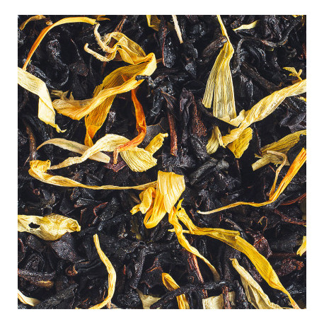 Thé noir de Chine non fumé aromatisé aux fruits de la passion avec morceaux de fruits Compagnie & Co