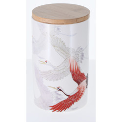 Boite à thé en porcelaine " Grue "