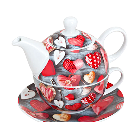 Solitaire à thé motif " Coeur "