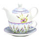 Solitaire à thé en porcelaine " Lavande "