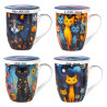 Tisanière Chat en porcelaine avec filtre