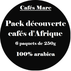 Pack assortiment découverte cafés d'Afrique